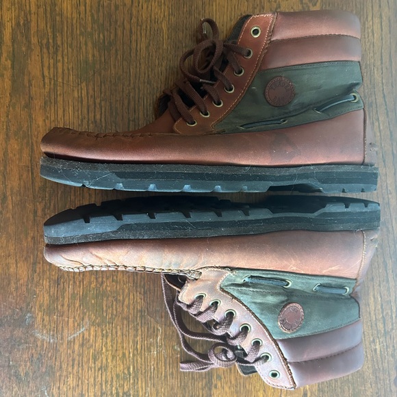 Trader Bay Brown Leather Ankle Boots Mens 9.5 D - Picture 9 of 10